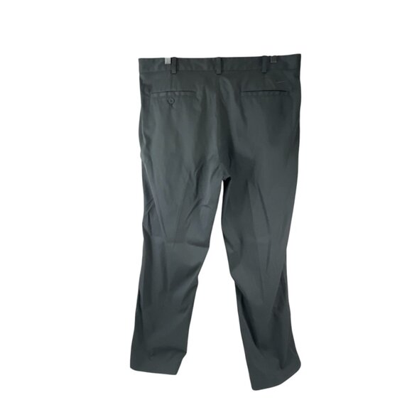 Nike Golf Dri-Fit Men's Gray Flat-Front Pants Size 36x30 Casual Gothic Sporty - Picture 5 of 5